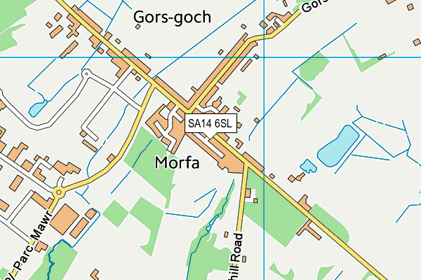 SA14 6SL map - OS VectorMap District (Ordnance Survey)