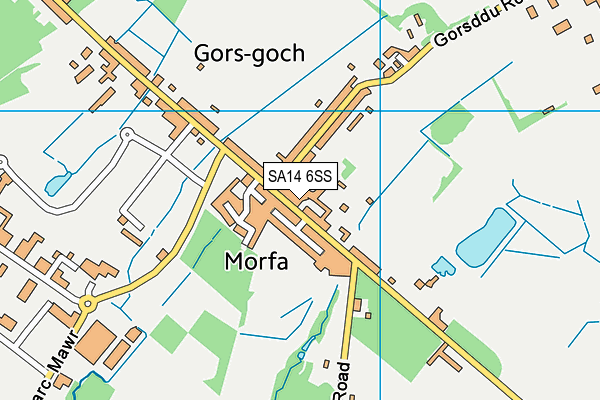 SA14 6SS map - OS VectorMap District (Ordnance Survey)