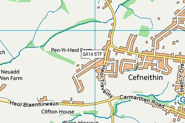 SA14 6TF map - OS VectorMap District (Ordnance Survey)