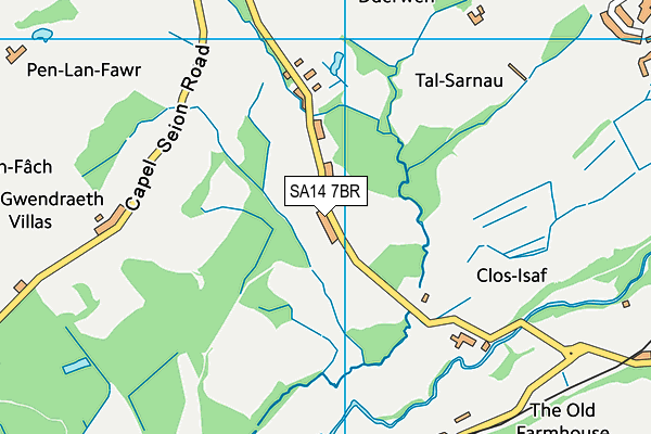 SA14 7BR map - OS VectorMap District (Ordnance Survey)