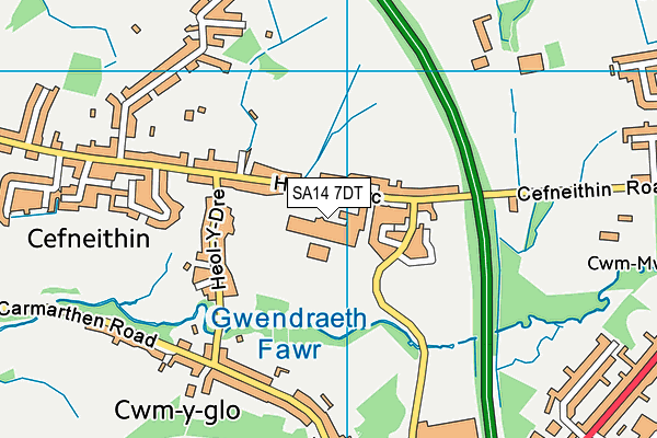 Ysgol Maes Y Gwendraeth map (SA14 7DT) - OS VectorMap District (Ordnance Survey)