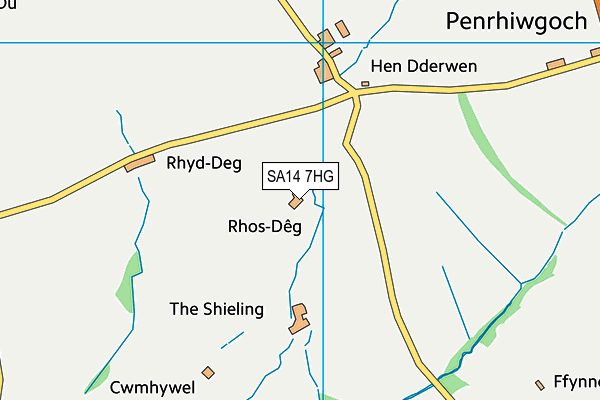 SA14 7HG map - OS VectorMap District (Ordnance Survey)