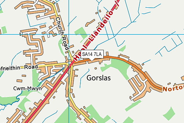 Ysgol Gynradd Gorslas map (SA14 7LA) - OS VectorMap District (Ordnance Survey)
