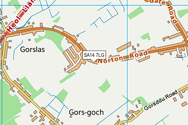 SA14 7LG map - OS VectorMap District (Ordnance Survey)