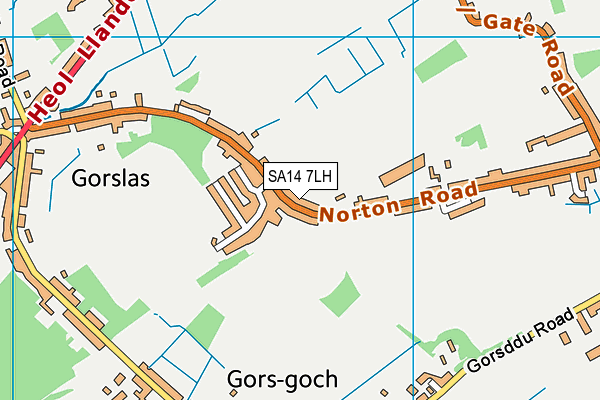 SA14 7LH map - OS VectorMap District (Ordnance Survey)