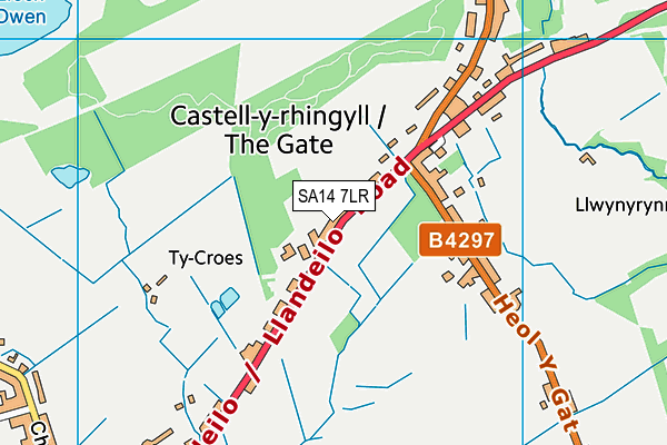 SA14 7LR map - OS VectorMap District (Ordnance Survey)