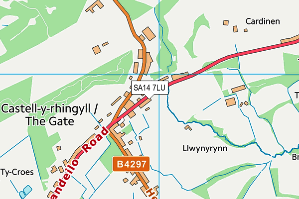 SA14 7LU map - OS VectorMap District (Ordnance Survey)