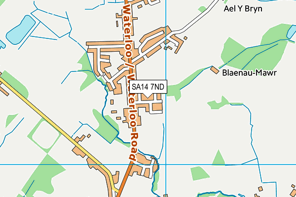 SA14 7ND map - OS VectorMap District (Ordnance Survey)