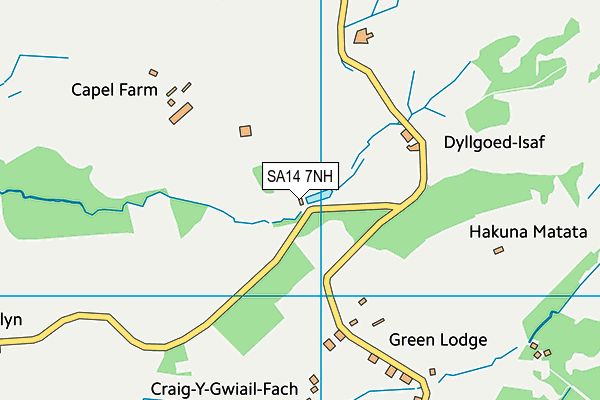 SA14 7NH map - OS VectorMap District (Ordnance Survey)