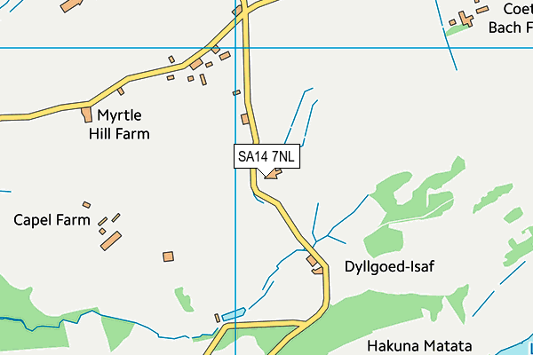 SA14 7NL map - OS VectorMap District (Ordnance Survey)