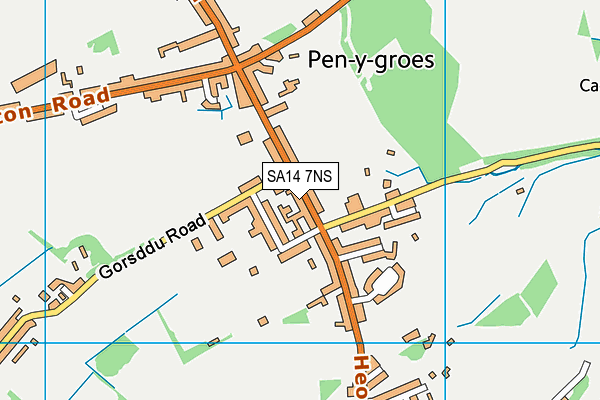 SA14 7NS map - OS VectorMap District (Ordnance Survey)