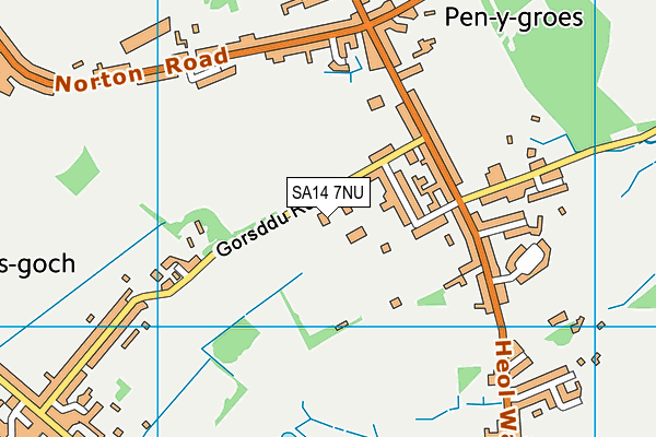 SA14 7NU map - OS VectorMap District (Ordnance Survey)