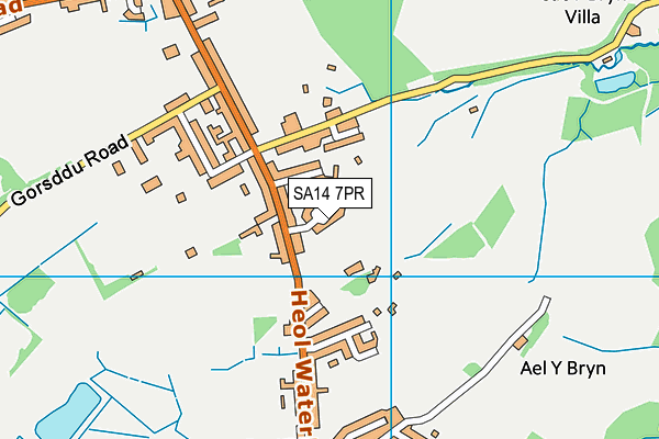 SA14 7PR map - OS VectorMap District (Ordnance Survey)