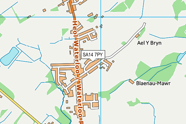 SA14 7PY map - OS VectorMap District (Ordnance Survey)