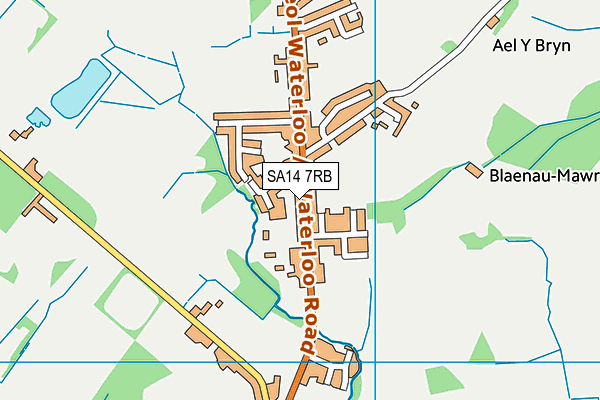 SA14 7RB map - OS VectorMap District (Ordnance Survey)