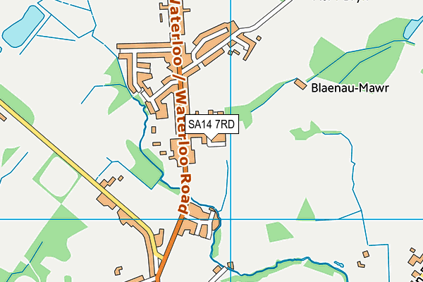 SA14 7RD map - OS VectorMap District (Ordnance Survey)