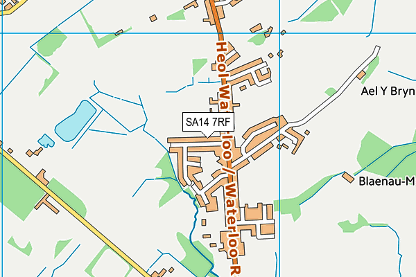 SA14 7RF map - OS VectorMap District (Ordnance Survey)