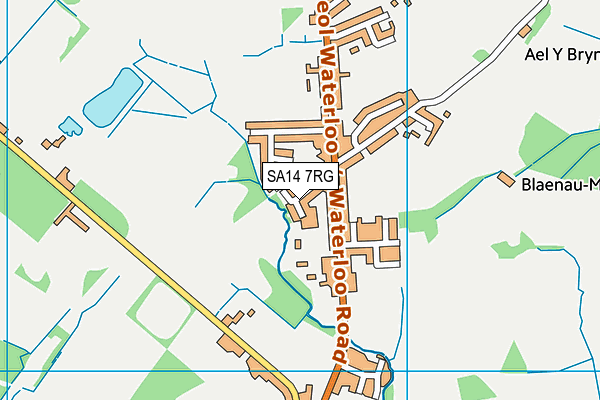 SA14 7RG map - OS VectorMap District (Ordnance Survey)