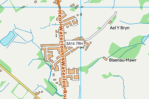 SA14 7RH map - OS VectorMap District (Ordnance Survey)