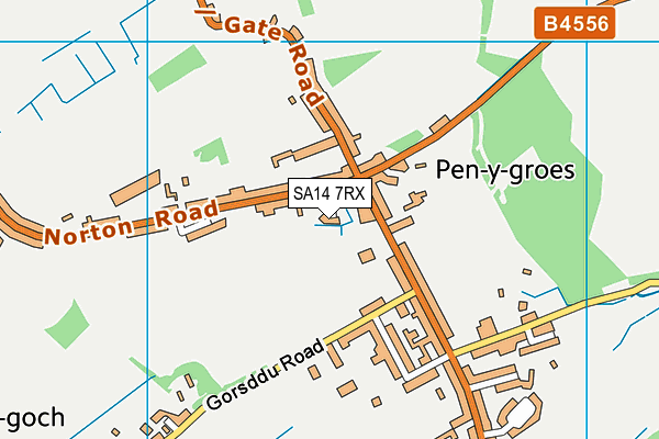 SA14 7RX map - OS VectorMap District (Ordnance Survey)