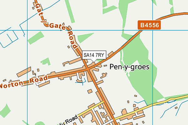 SA14 7RY map - OS VectorMap District (Ordnance Survey)