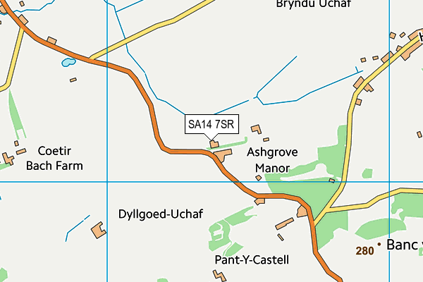 SA14 7SR map - OS VectorMap District (Ordnance Survey)