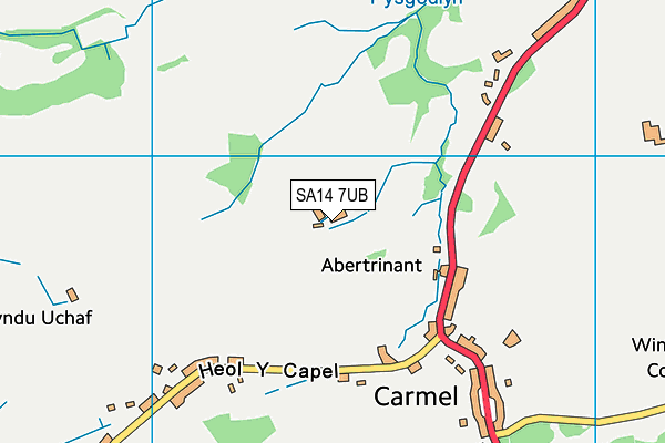 SA14 7UB map - OS VectorMap District (Ordnance Survey)