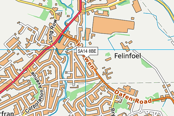 Ysgol Y Felin map (SA14 8BE) - OS VectorMap District (Ordnance Survey)