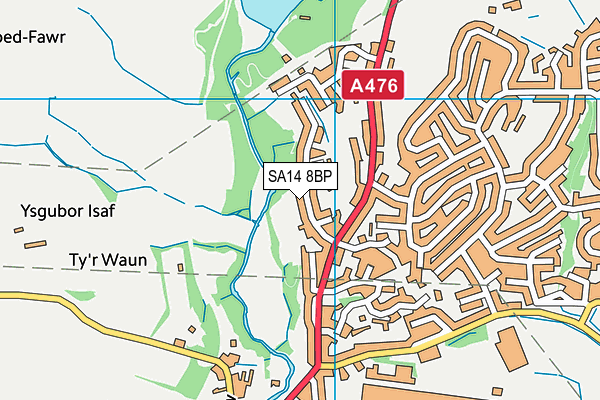 SA14 8BP map - OS VectorMap District (Ordnance Survey)