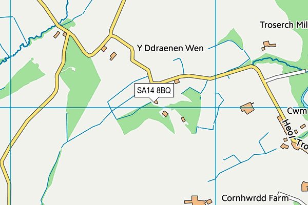 SA14 8BQ map - OS VectorMap District (Ordnance Survey)