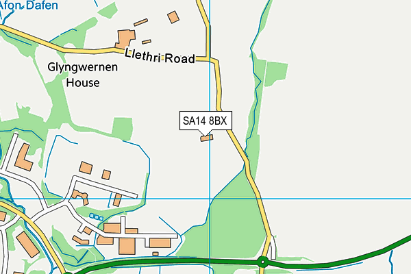 SA14 8BX map - OS VectorMap District (Ordnance Survey)