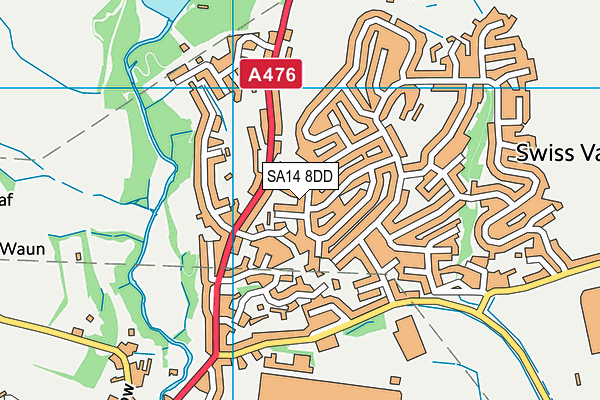 SA14 8DD map - OS VectorMap District (Ordnance Survey)