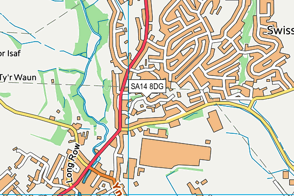 SA14 8DG map - OS VectorMap District (Ordnance Survey)
