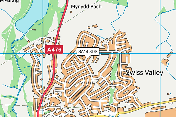 Swiss Valley C.P. School map (SA14 8DS) - OS VectorMap District (Ordnance Survey)