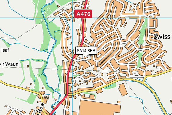 SA14 8EB map - OS VectorMap District (Ordnance Survey)