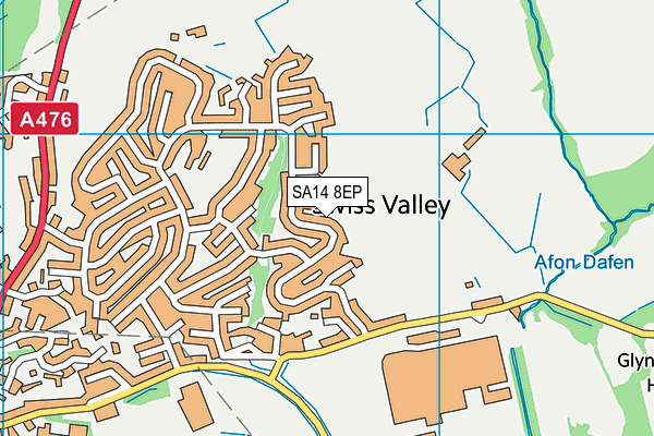 SA14 8EP map - OS VectorMap District (Ordnance Survey)