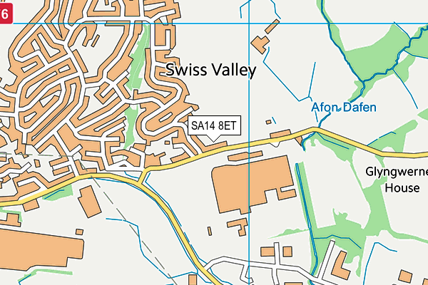 SA14 8ET map - OS VectorMap District (Ordnance Survey)