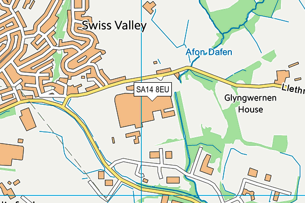 SA14 8EU map - OS VectorMap District (Ordnance Survey)