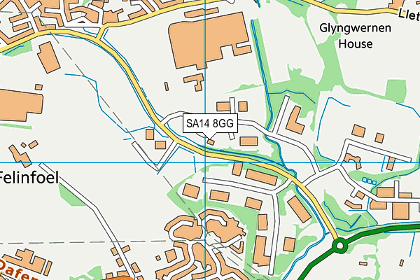 SA14 8GG map - OS VectorMap District (Ordnance Survey)