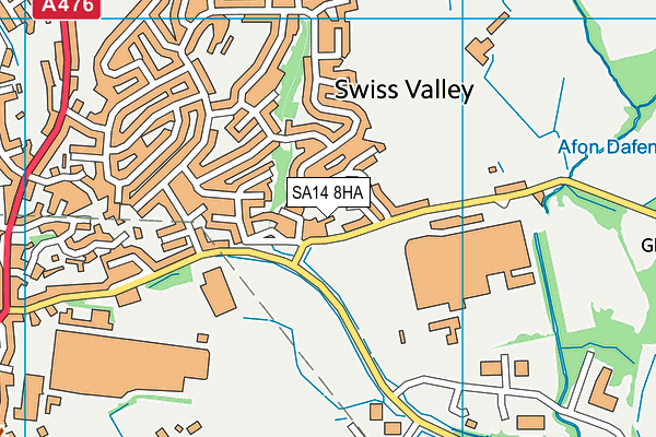 SA14 8HA map - OS VectorMap District (Ordnance Survey)