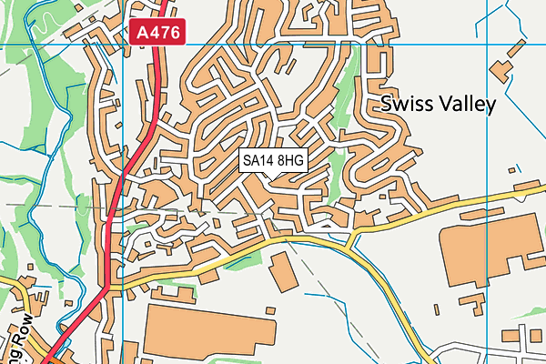 SA14 8HG map - OS VectorMap District (Ordnance Survey)