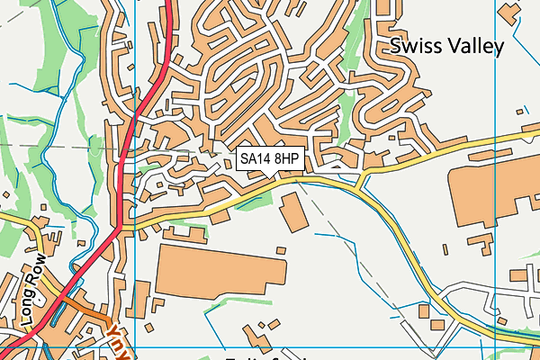 SA14 8HP map - OS VectorMap District (Ordnance Survey)