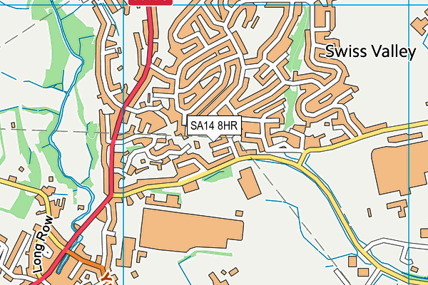 SA14 8HR map - OS VectorMap District (Ordnance Survey)