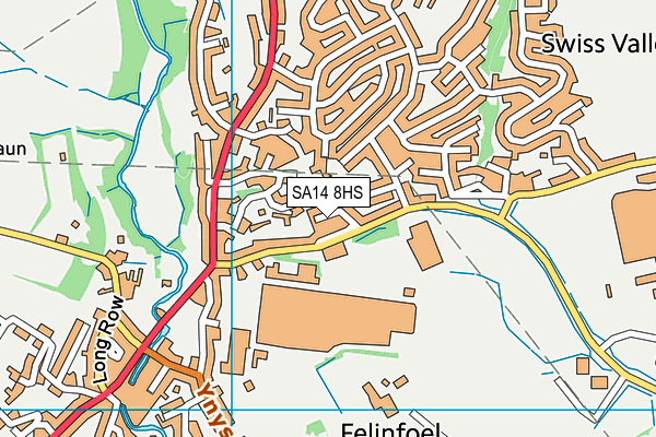 SA14 8HS map - OS VectorMap District (Ordnance Survey)