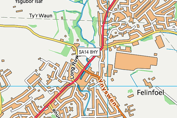 SA14 8HY map - OS VectorMap District (Ordnance Survey)