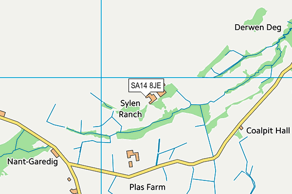 SA14 8JE map - OS VectorMap District (Ordnance Survey)