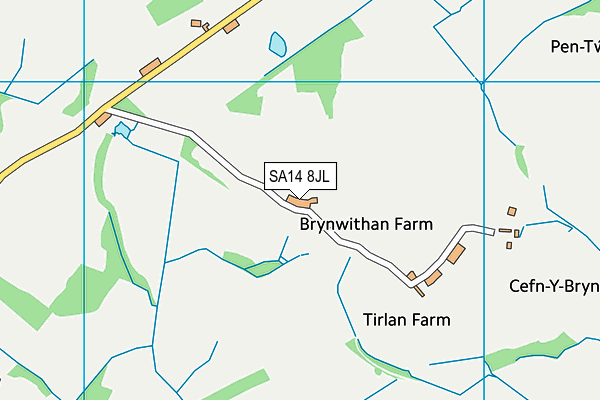 SA14 8JL map - OS VectorMap District (Ordnance Survey)