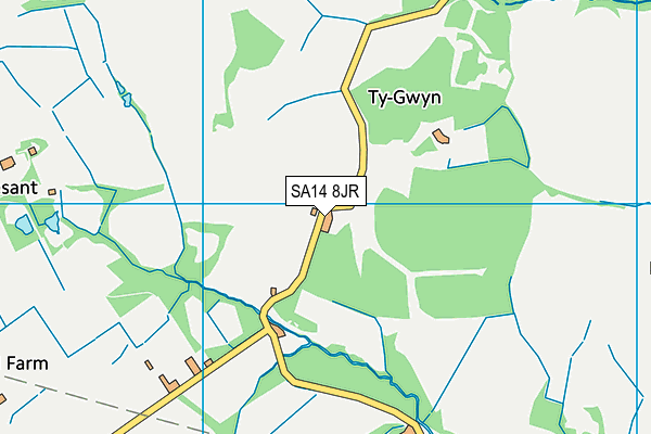 SA14 8JR map - OS VectorMap District (Ordnance Survey)