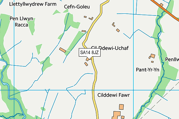 SA14 8JZ map - OS VectorMap District (Ordnance Survey)