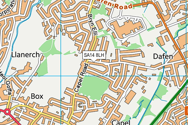 SA14 8LH map - OS VectorMap District (Ordnance Survey)